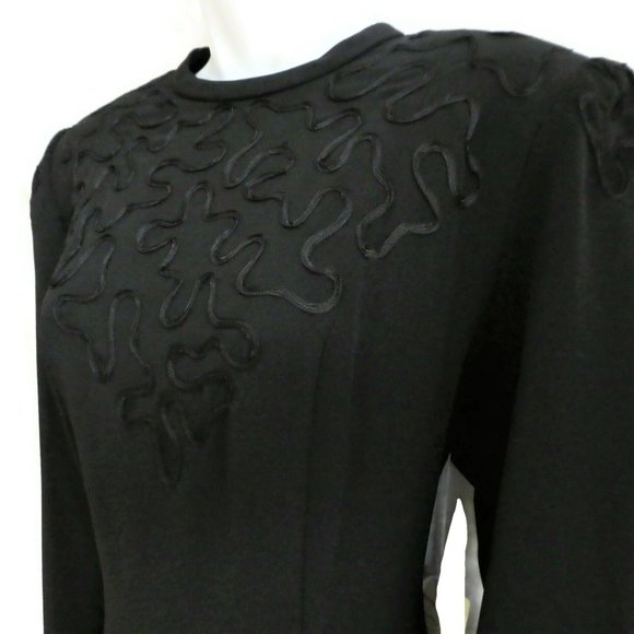 NEW Adolph Schuman For Lilli Ann Dress Vintage 60s RiC RaC Ribbon Zipper Peplum - Picture 4 of 11